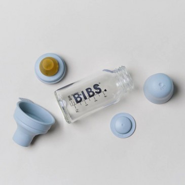 Γυάλινο Σετ Μπιμπερό 110ml Baby Blue Bibs 5013231