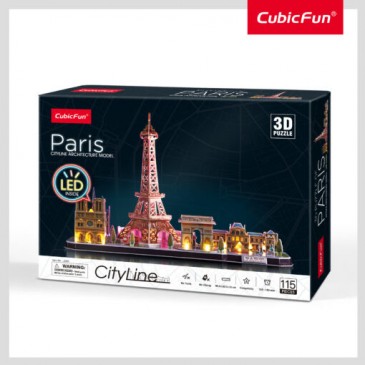 Παζλ 3D Cityline Eiffel Tower Led Cubic Fun CF0525