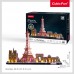 Παζλ 3D Cityline Eiffel Tower Led Cubic Fun CF0525