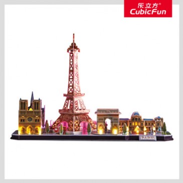 Παζλ 3D Cityline Eiffel Tower Led Cubic Fun CF0525