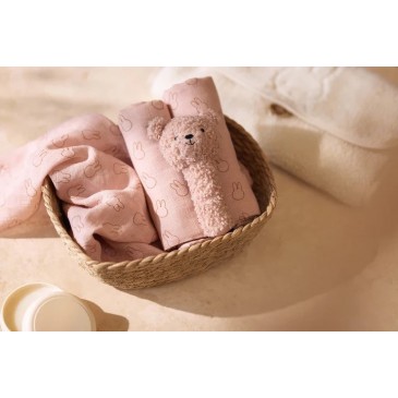 Βρεφική Κουδουνίστρα Teddy Bear Wild Rose Jollein  039-001-68063