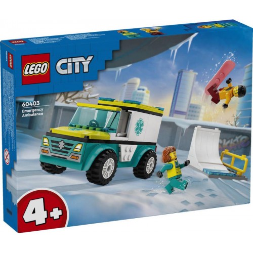 Emergency Ambulance & Snowboarder City Lego 60403