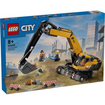 Yellow Construction Excavator Lego 60420