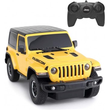 Τηλεκατευθυνόμενο Jeep Wrangler Rubicon Yellow 1:24 Rastar 79500